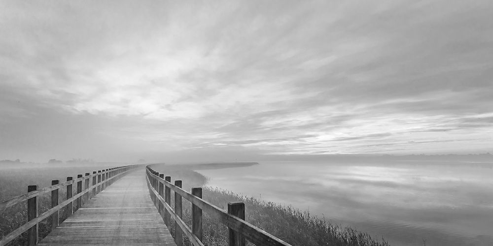 The Long Wooden Footbridge. art print by Leif Londal for $57.95 CAD