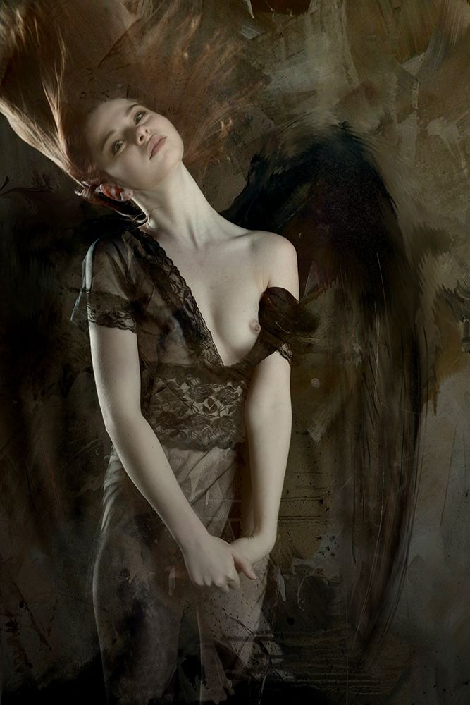 a night angel art print by Olga Mest for $57.95 CAD