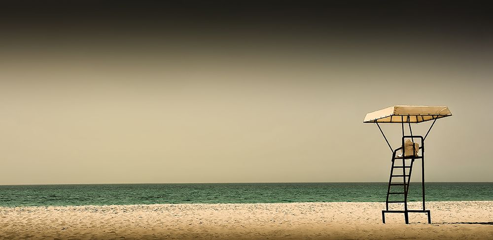 lifeguard tower art print by Marcus Hennen for $57.95 CAD