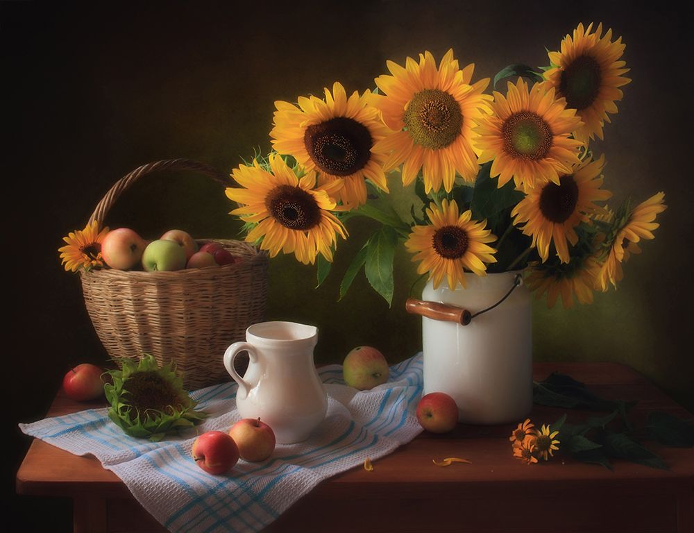 Still Life With Sunflowers art print by Tatyana Skorokhod for $57.95 CAD