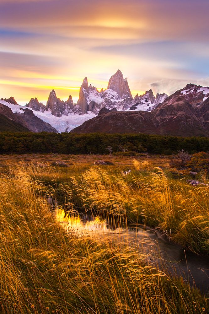 Mt Fitz Roy at Golden Hour art print by Dianne Mao for $57.95 CAD