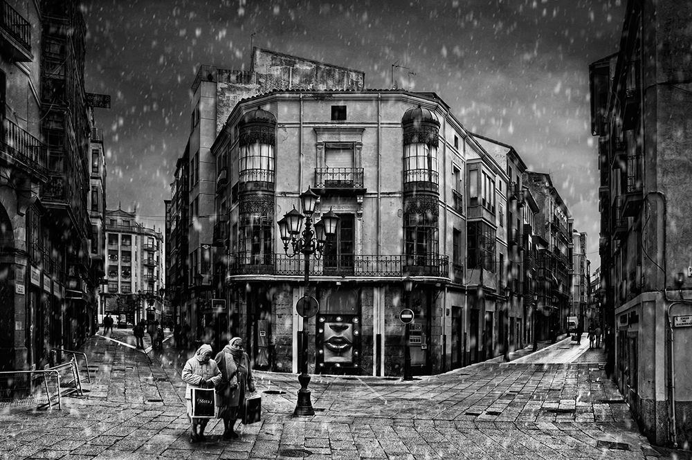 Christmas shopping art print by Jose C. Lobato for $57.95 CAD