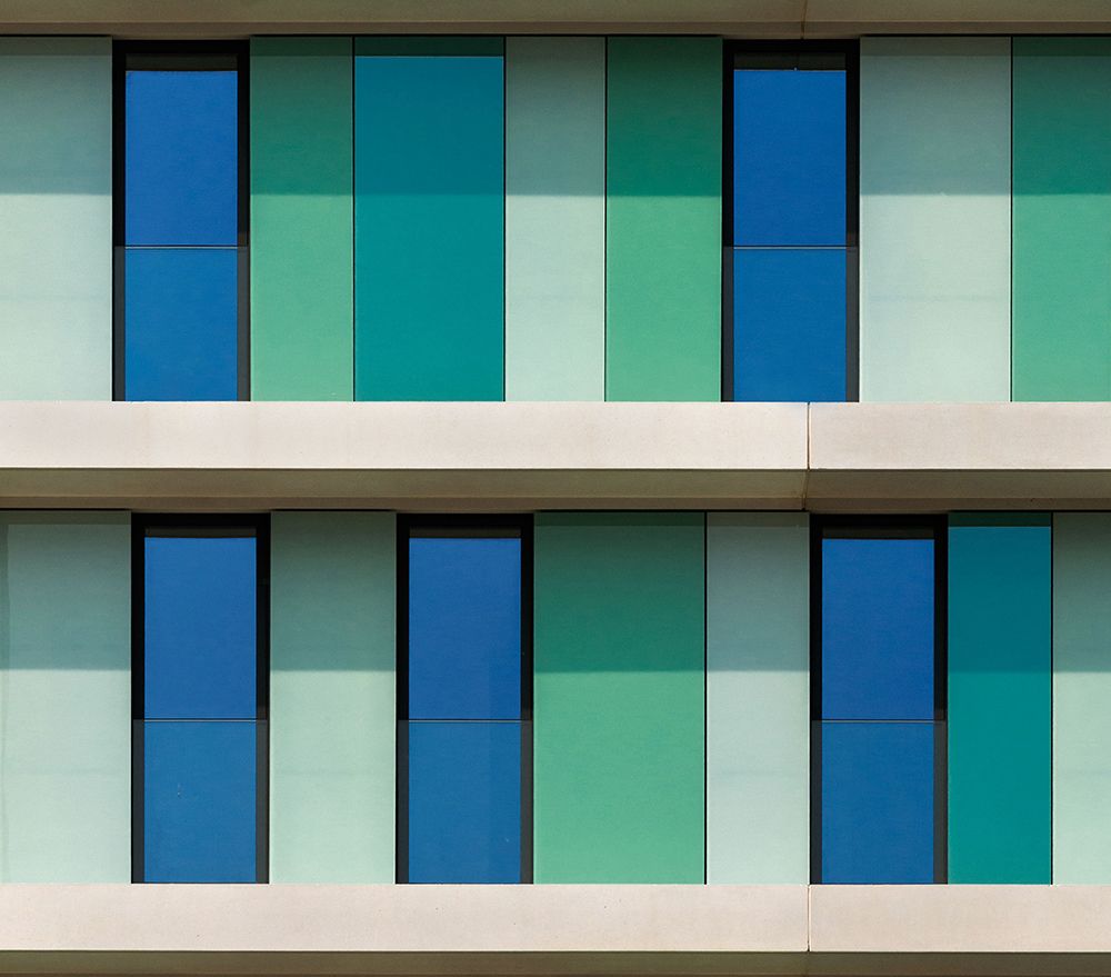 Shades of green and blue art print by Jef Van den for $57.95 CAD