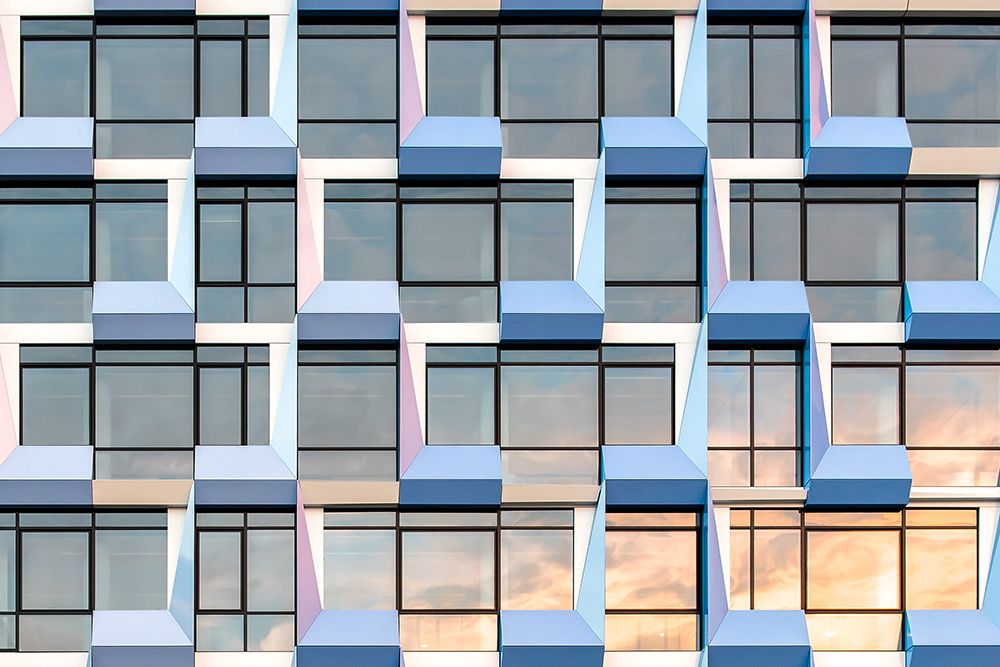 Geometrical Sunset art print by Michiel Hageman for $57.95 CAD