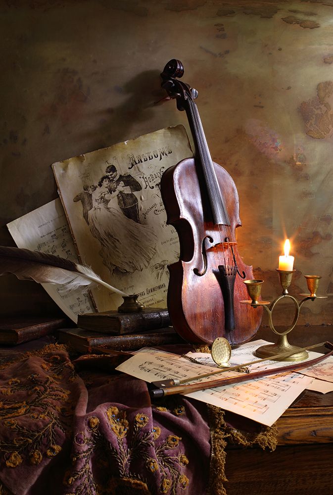 Still Life With Violin art print by Andrey Morozov for $57.95 CAD