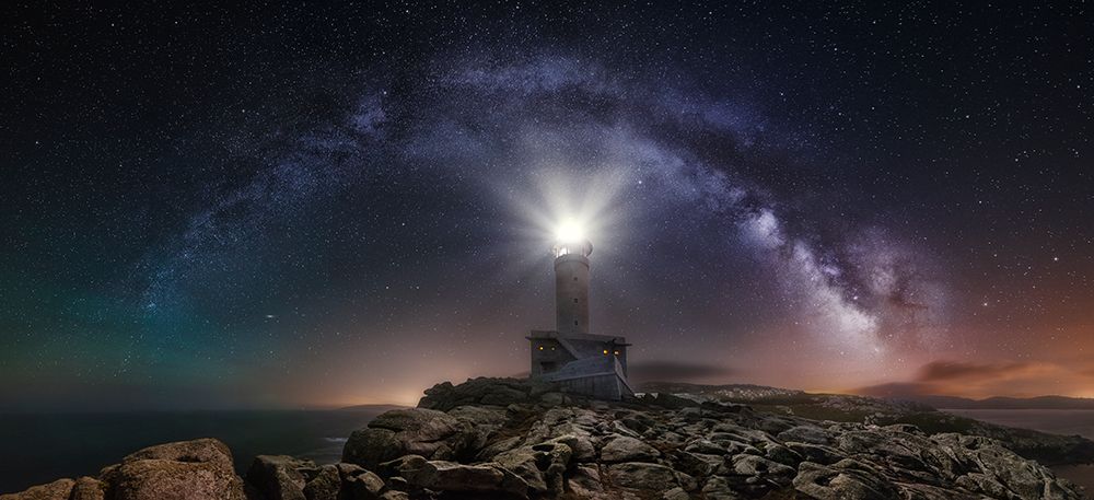 Lighthouse And Milky Way art print by Carlos F. Turienzo for $57.95 CAD
