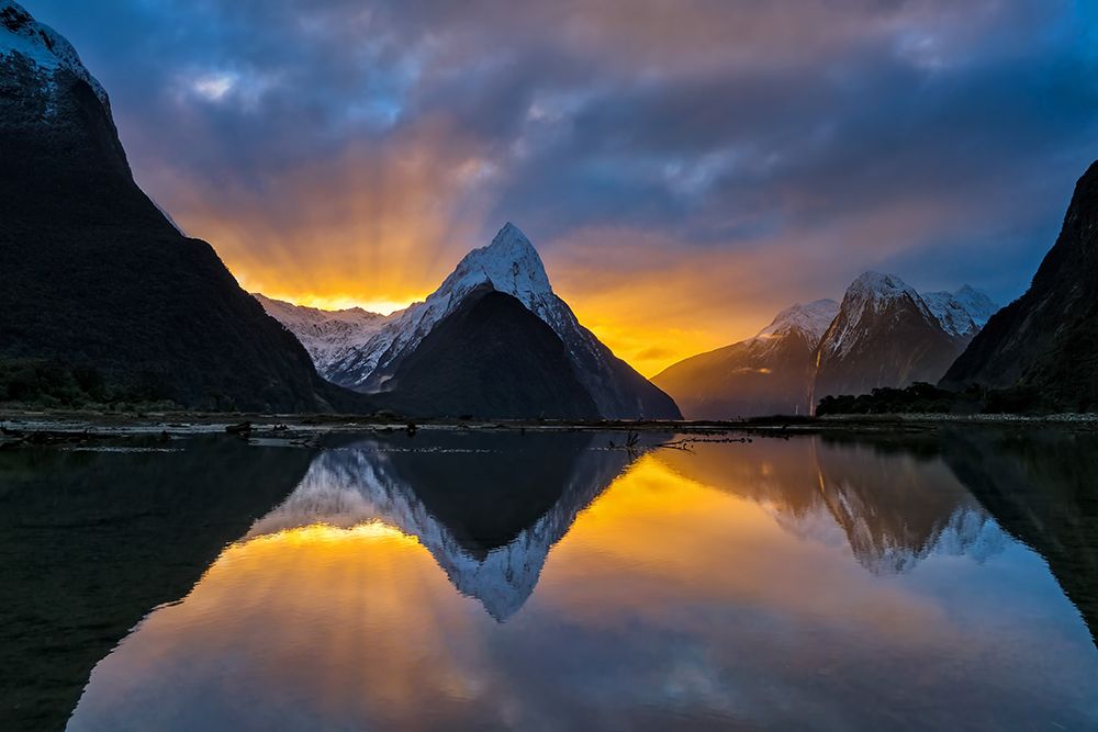 Milford Sound Sunset art print by Hua Zhu for $57.95 CAD