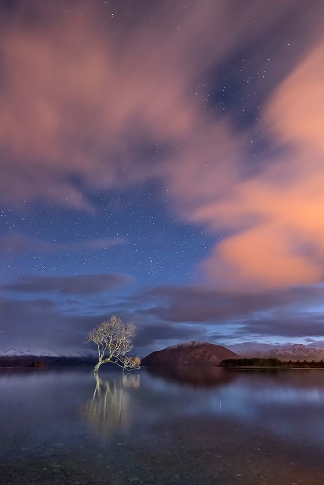 Pre-dawn morning at Lake Wanaka art print by Hua Zhu for $57.95 CAD