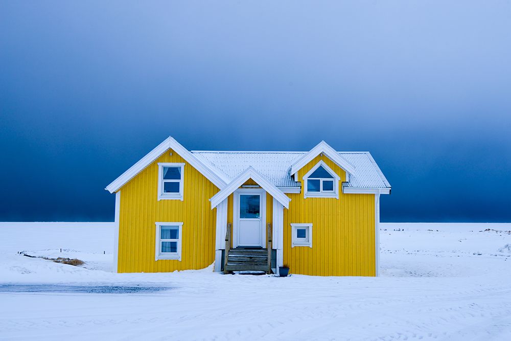 The yellow house art print by Lucian Constantin for $57.95 CAD
