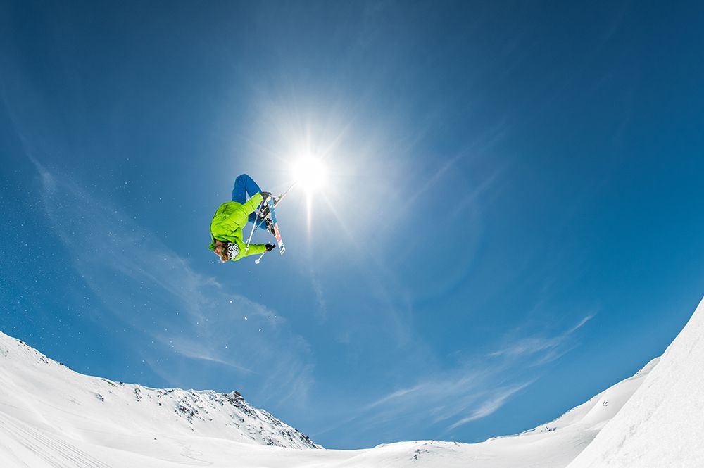 Backflip Crossed Skis art print by Eric Verbiest for $57.95 CAD