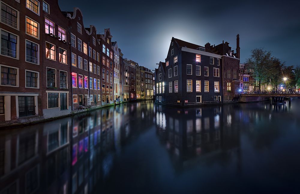 Moonlight Over Amsterdam art print by Jesus M. Garcia for $57.95 CAD
