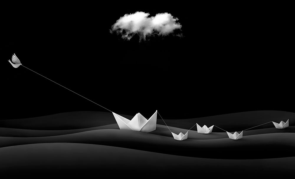 Paper Boats art print by Sulaiman Almawash for $57.95 CAD