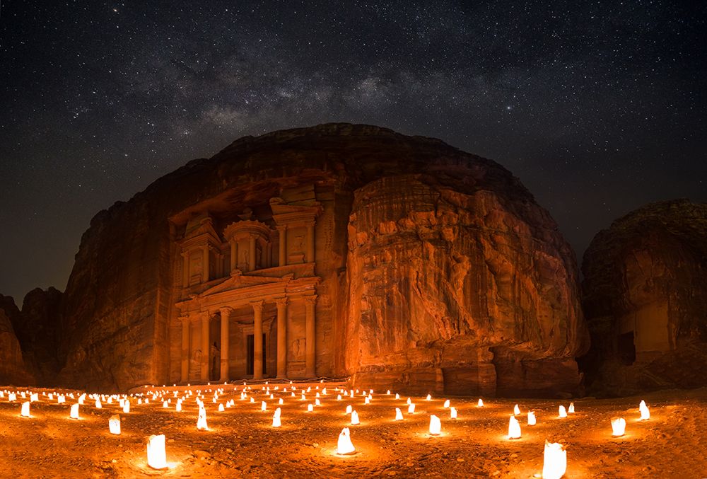Petra By Night art print by Khalid Jamal for $57.95 CAD