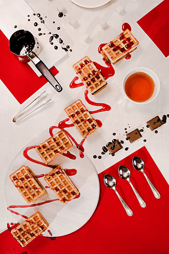 Suprematic meal: Viennese waffles art print by Dina Belenko for $57.95 CAD