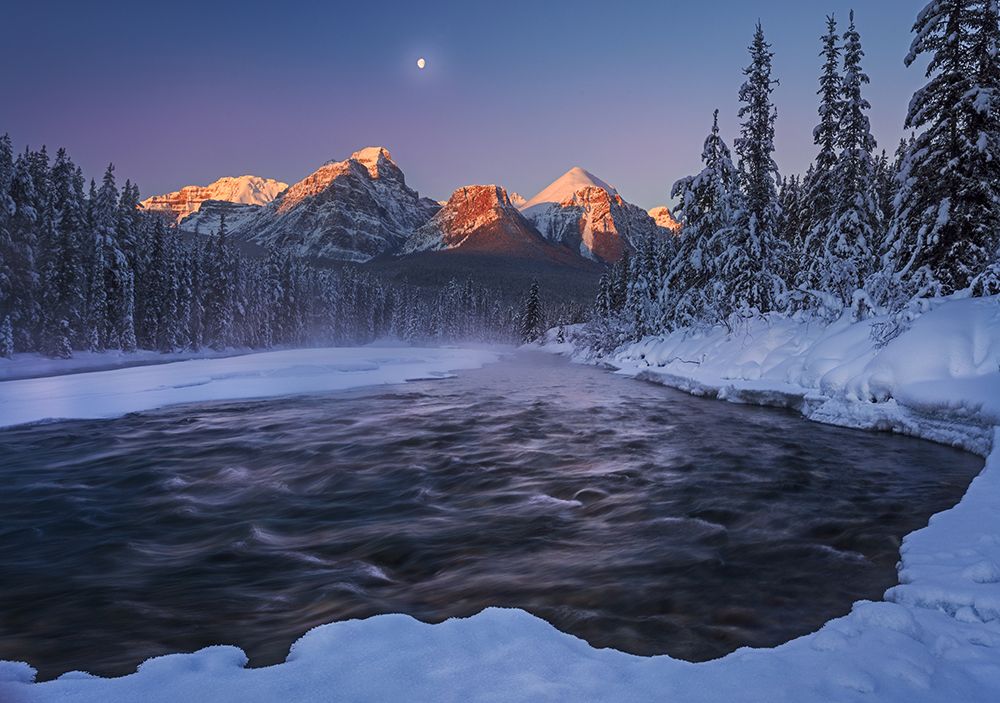 Winter Canadian Rockies art print by Andy Hu for $57.95 CAD