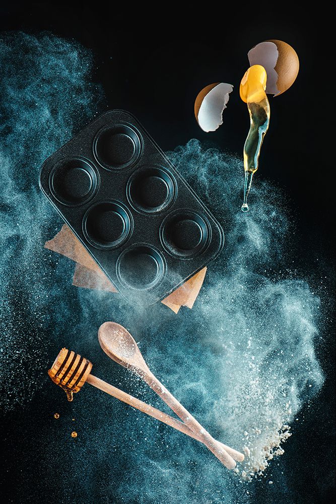 Kitchen mess: honey muffins art print by Dina Belenko for $57.95 CAD