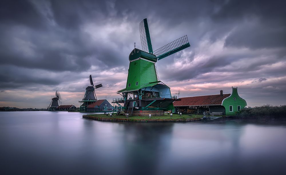 The Green Windmill art print by Jesus M. Garcia for $57.95 CAD