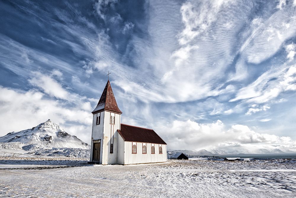 Hellnar Chuch in Spring art print by Mike Kreiten for $57.95 CAD