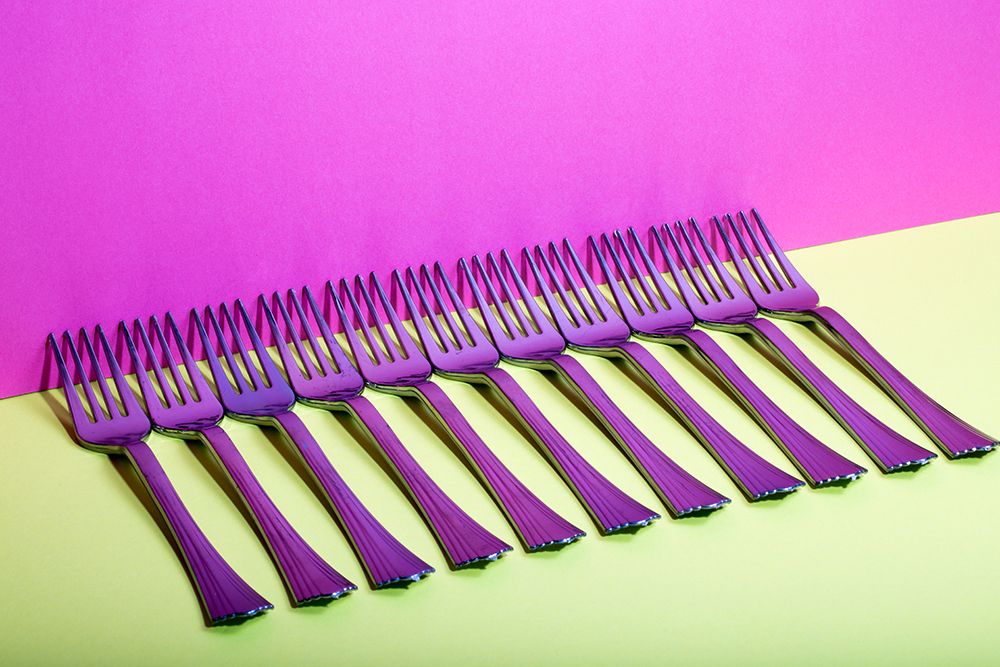 Abstract Still-Life With Forks On A Colorful Background art print by Brig Barkow for $57.95 CAD