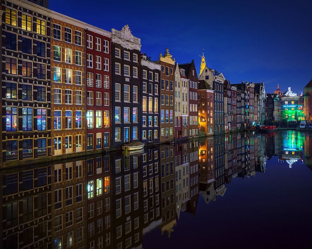Amsterdam At Night 2017 art print by Juan Pablo De for $57.95 CAD