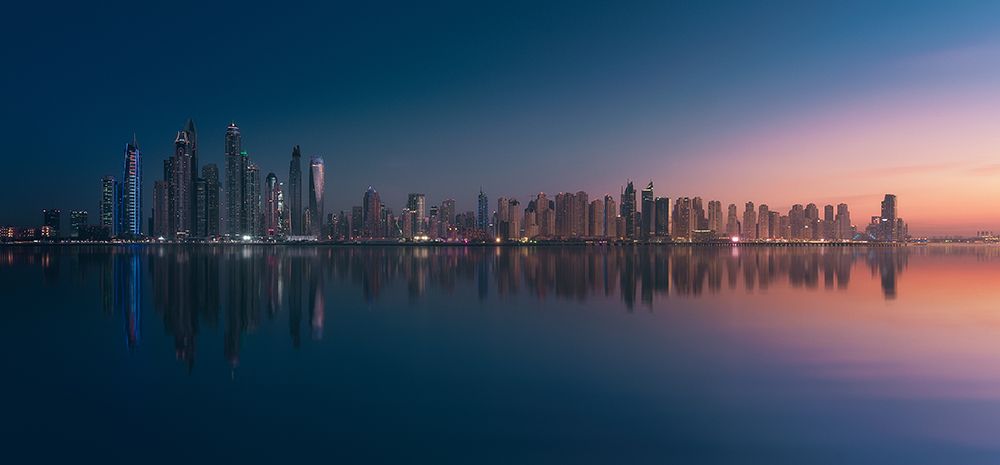 Dubai Marina Skyline art print by Javier de la for $57.95 CAD
