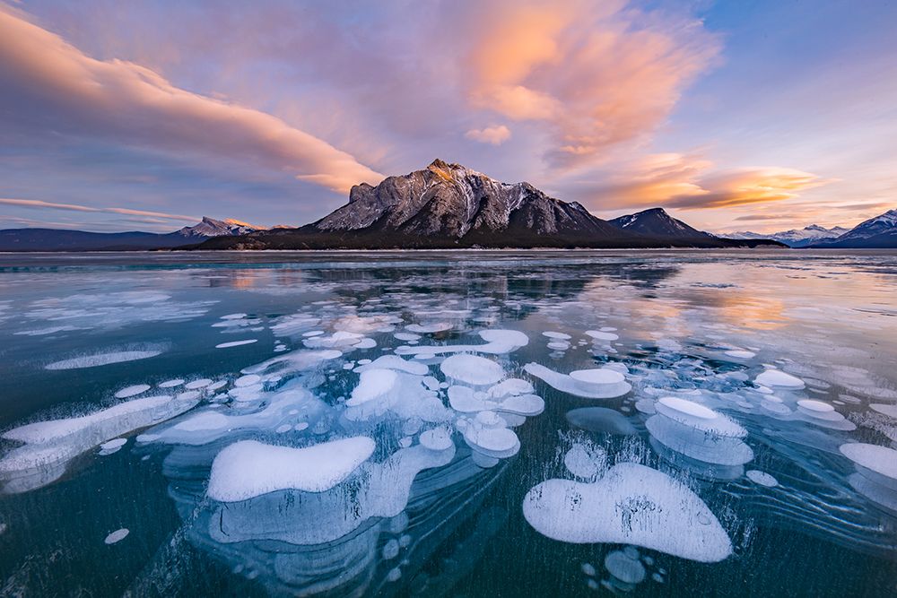 Abraham Lake Sunset art print by April Xie for $57.95 CAD