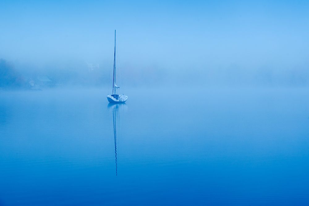 Peaceful Blue Morning art print by David H. Yang for $57.95 CAD