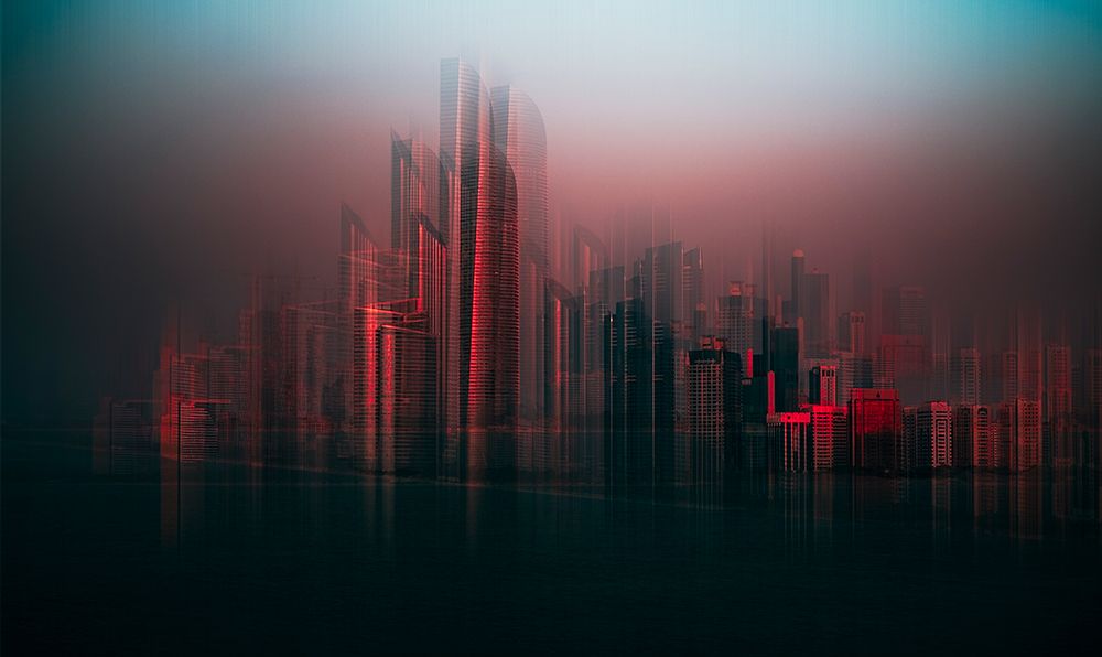 Abu Dhabi Skyline art print by Carmine Chiriaco for $57.95 CAD