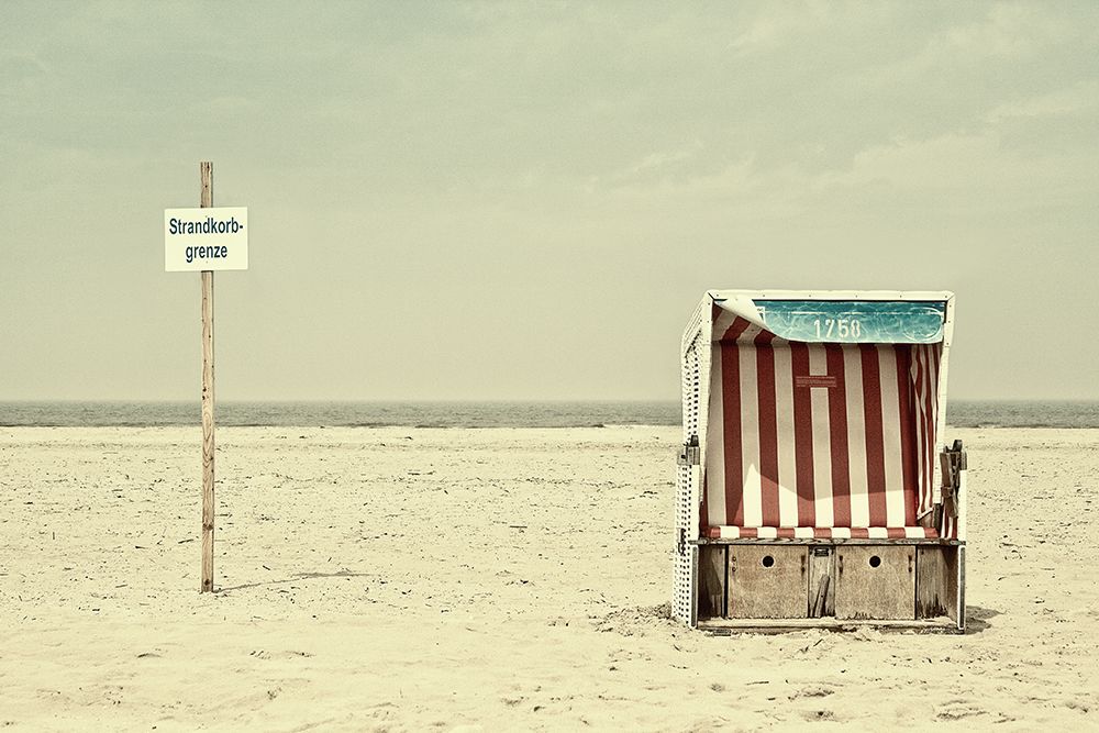 Beach chair border art print by Burghard Nitzschmann for $57.95 CAD