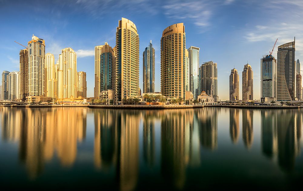 Panoramic Dubai Marina art print by Mohammed Shamaa for $57.95 CAD