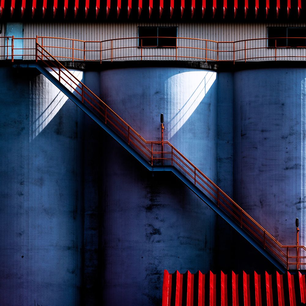 Red diagonal line art print by Tetsuya Hashimoto for $57.95 CAD