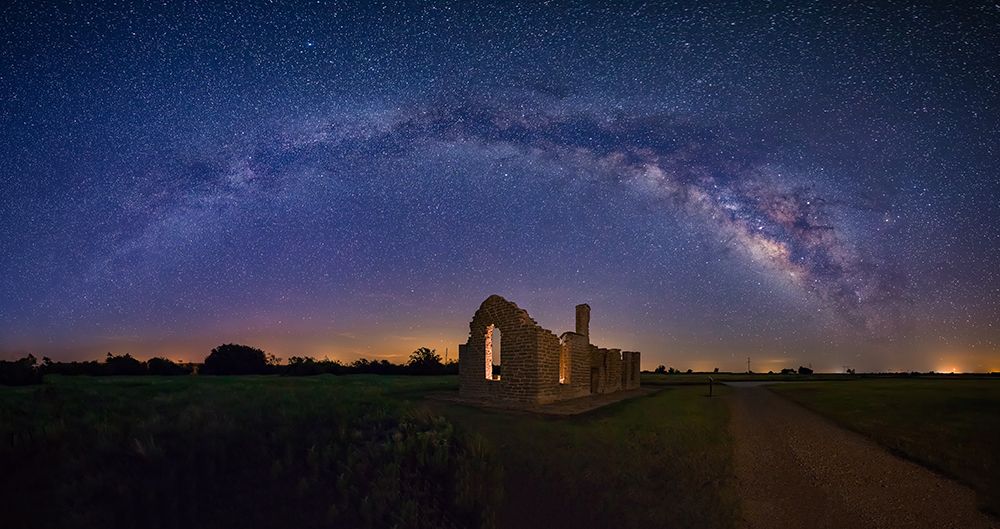 Fort Griffin Under The Night Sky art print by Michael Zheng for $57.95 CAD