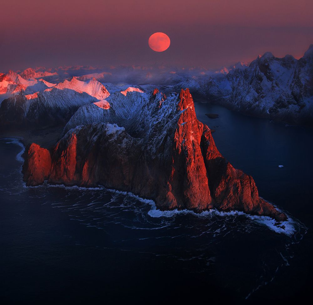 Full moon art print by Siarhei Mikhaliuk for $57.95 CAD