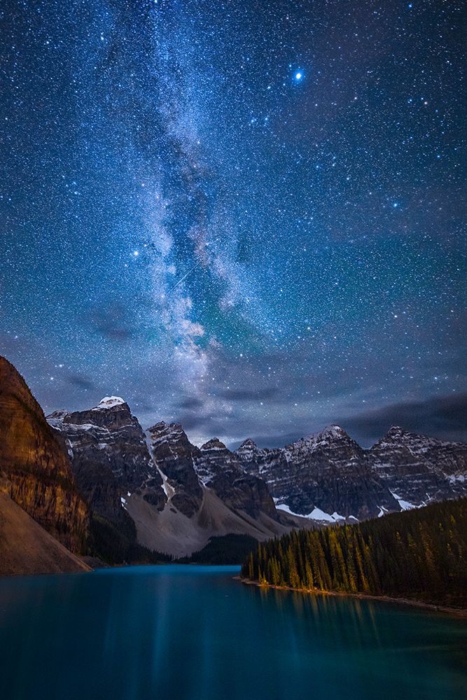 Moraine Lake Under The Night Sky art print by Michael Zheng for $57.95 CAD
