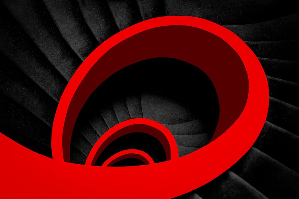 A Red Spiral art print by Inge Schuster for $57.95 CAD