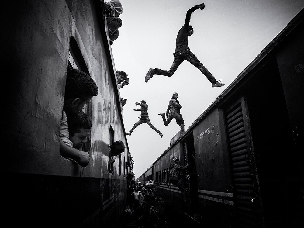 Train Jumpers art print by Marcel Rebro for $57.95 CAD