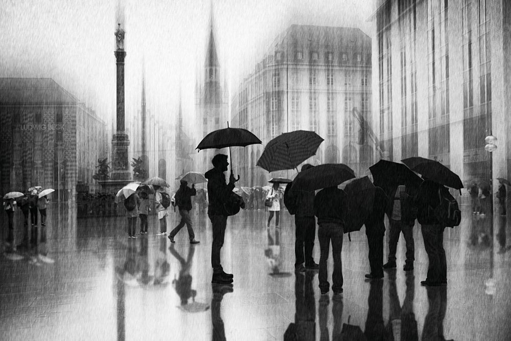 rain in Munich art print by Roswitha Schleicher-Schwarz for $57.95 CAD