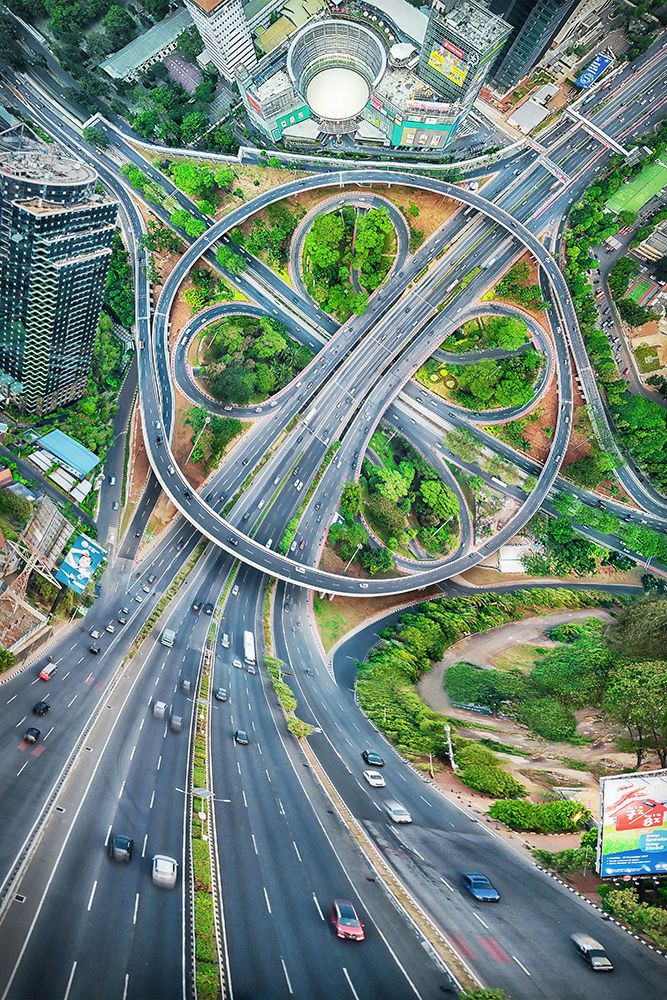 The Clover Interchange (Semanggi) art print by Abel Brata for $57.95 CAD