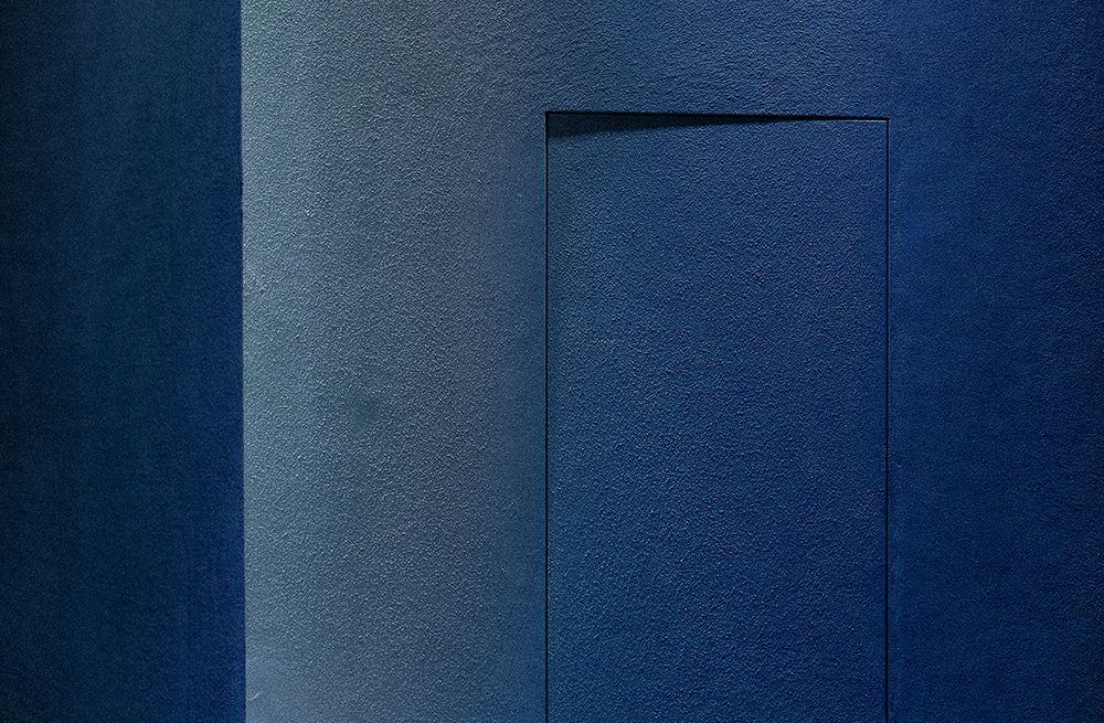 Blue Minimalism Or A Secret Door art print by Inge Schuster for $57.95 CAD