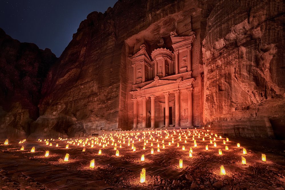 Petra By Night art print by Jesus M. Garcia for $57.95 CAD