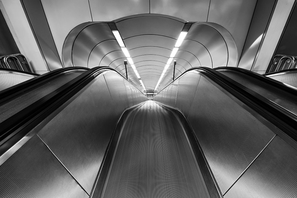 escalator art print by fotomarion for $57.95 CAD