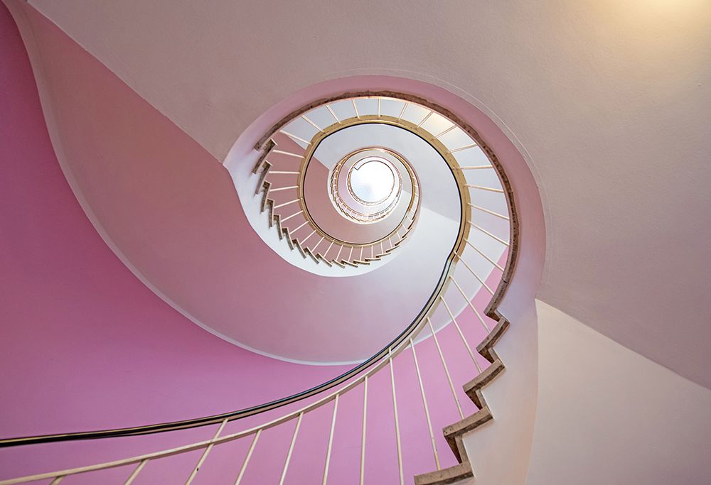 The Pink Red Staircase art print by Anette Ohlendorf for $57.95 CAD