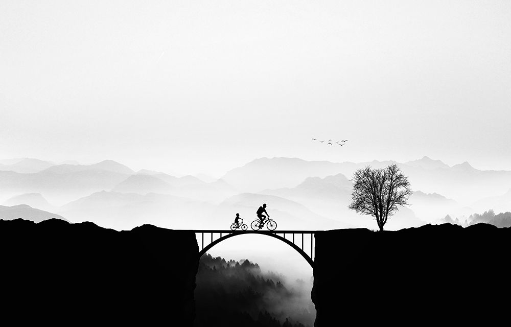 Bicycle ride art print by Bess Hamiti for $57.95 CAD