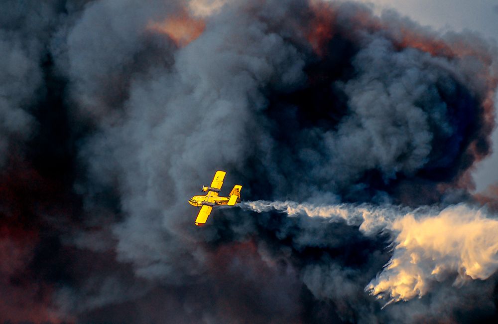 Firefighting aircraft 2 art print by Rabia Basha for $57.95 CAD