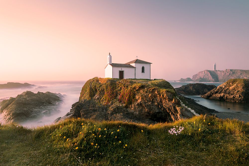 Hermitage On The Top Of A Cliff,Galicia,Spain. art print by Adrian Nunez for $57.95 CAD