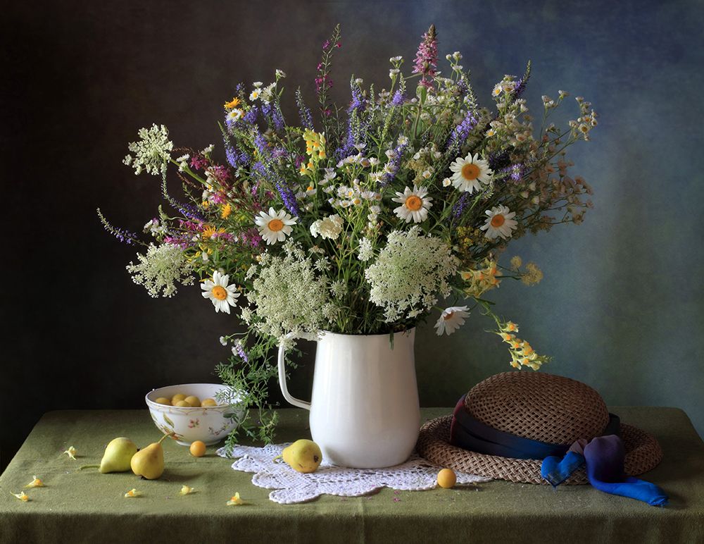 Still-life with meadow flowers art print by Tatyana Skorokhod for $57.95 CAD