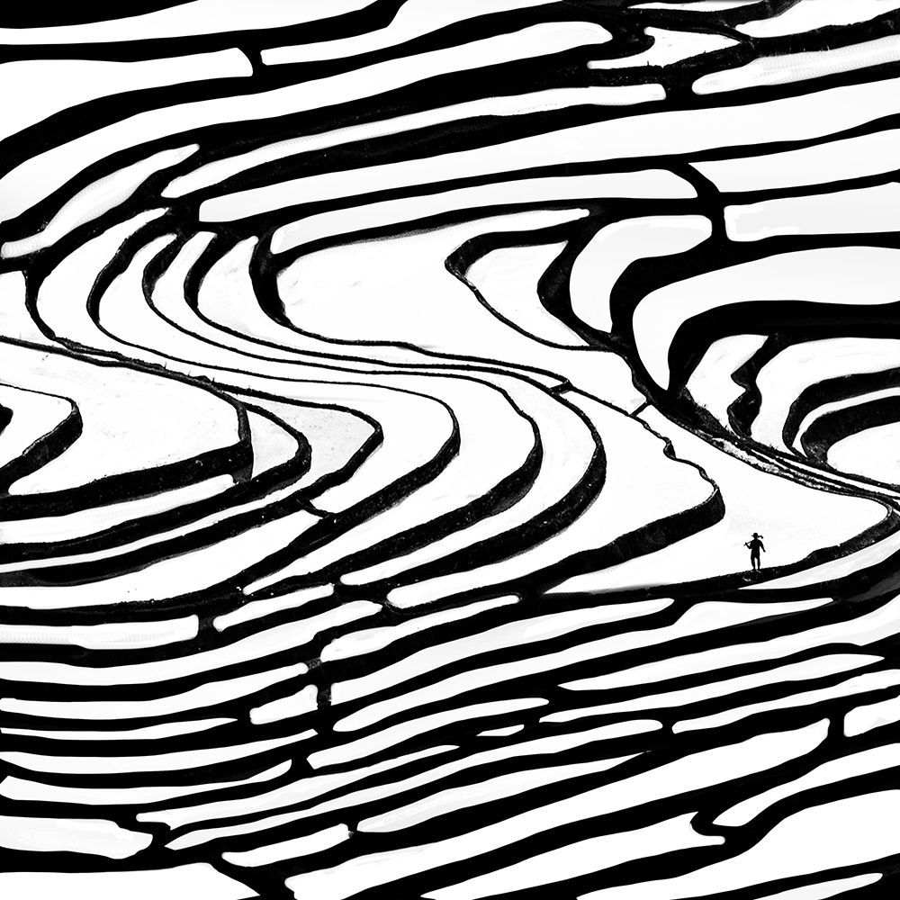 rice fields in Yuanyang art print by Piet Flour for $57.95 CAD