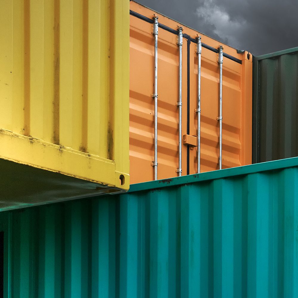 Container tetris art print by Luc Vangindertael for $57.95 CAD