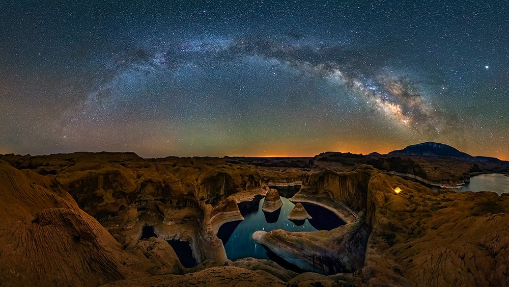 Milky Way Over Reflection Canyon art print by Hua Zhu for $57.95 CAD