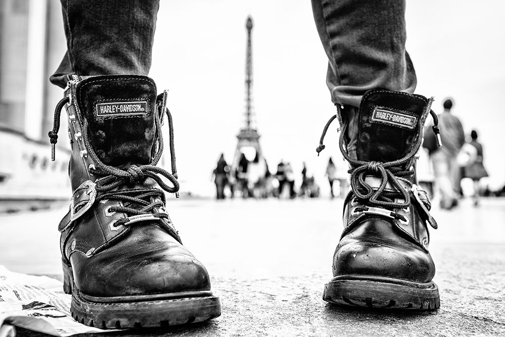 Biker Boots In Paris art print by Mike Franks for $57.95 CAD